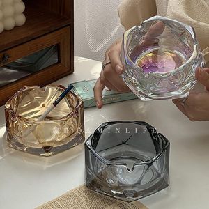 Glass Ashtray Minimalist Design Clear For Home Living Room Bar Hotel Use - Product Image 4