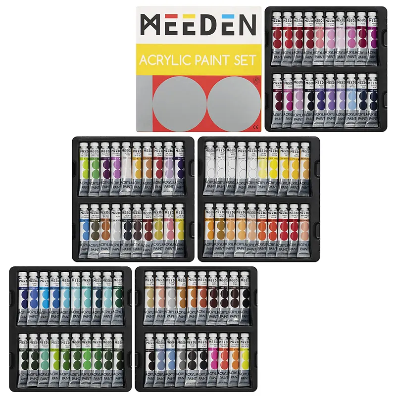 MEEDEN 100สี12มิลลิลิตรสีที่อุดมไปด้วยสีอะคริลิปลอดสารพิษศิลปะหัตถกรรมสีสำหรับศิลปินผู้ใหญ่นักเรียน