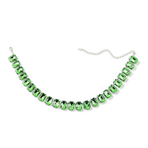 Cadena de clavícula de cristal cuadrado de lujo para mujer, gargantilla geométrica delicada con diamantes de imitación, collar versátil para uso diario y fiestas. - Product Image 5