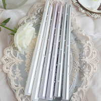 Décoration d'intérieur, bougie romantique sans fumée en cire de soja perlée, faite à la main, bougie longue en perle de 30 cm, bougie de banquet