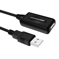 Cable de Extensión USB 2.0 Activo DFX de 5m, Cable Repetidor de Alta Velocidad Macho a Hembra con Chip Único para Impresora