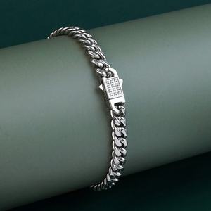 Pulsera de Cadena Cubana Unisex de Acero Inoxidable al por Mayor, Estilo Hip Hop, con Diamantes CZ y Zirconia como Joya Principal - Product Image 2