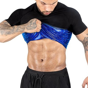 T-shirt de sudation à manches courtes pour homme - Haut thermique camouflage avec gaine amincissante pour une perte de poids rapide - Product Image 1