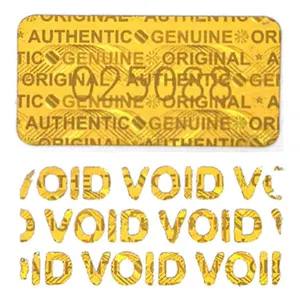 OEM oro a prova di manomissione ologramma etichette adesivi garanzia vuota originale autentico autentico sigillo di sicurezza adesivi numerazione seriale