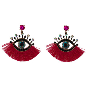 Serie malocchio alla moda in lega goccia olio grandi orecchini <span class=keywords><strong>a</strong></span> forma di occhio Cross-Border Street Photos auricolari in lega di zinco - Product Image 6