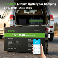 Batterie Lithium LiFePO4 Ultra Mince 12V 12.8V 100Ah pour Fabricant OEM, Idéale pour le Camping en Désert, les Expéditions et les Véhicules 4x4 Tout-Terrain