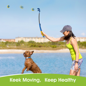 Lanceur de balles compact pour animaux de compagnie, poignée ergonomique réglable, jouet de chasse écologique en plastique durable pour les enfants de 5 à 7 ans, pour l'extérieur - Product Image 6