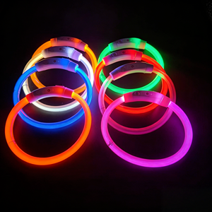 ปลอกคอสุนัขแบบ LED ชาร์จไฟผ่าน USB วัสดุโพลีเอสเตอร์ ปลอกคอสัตว์เลี้ยงทันสมัย ป้องกันการสูญหาย ปลอดภัยในเวลากลางคืน สำหรับสัตว์เลี้ยง - Product Image 2