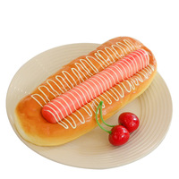 YUNJIN Accessoires de présentation pour armoire de restaurant, Ornements, Aimants de réfrigérateur en PU en forme de hamburger, Modèles de pain simulé (hot-dog, sandwich)