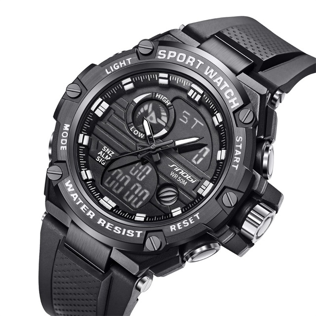 Top Sales Men's Digital Watches Precision Timekeeping and Modern Style LED Dual Display Men's Sports Watches