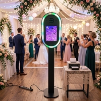 Panneau iPad personnalisé ovale, photomaton pour iPad, photomaton selfie, panneau iPad personnalisé pour événements, mariages avec flash