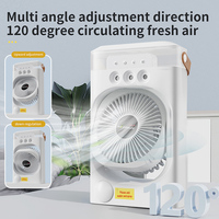 Climatiseur portable de bureau 3-en-1 à refroidissement par eau avec fonctions humidificateur et pulvérisation, 3 vitesses, 120° °   Rotation