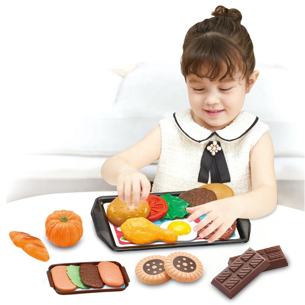 115pcs Child Play House Fast Foods Toy Realistic Pretend Play