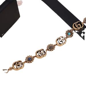 Braccialetto retrò piccolo Daisy GG per le donne doppia G lettera margherita Internet celebrità Hot in ottone Charm - Product Image 5