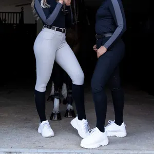 Fábrica profesional Ropa ecuestre Dama Pantalones de equitación Jodhpurs Medias personalizadas OEM ODM Pantalones equinos