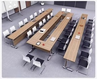 Bureaux de direction Table pliante Mobilier de bureau Table de réunion Tables et chaises de conférence modernes Bureaux de luxe