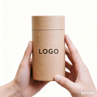 Emballage de tube de papier de carton imprimé par logo de boîte ronde de cylindre personnalisable pour le bidon cylindrique de cadeau ou de cosmétiques