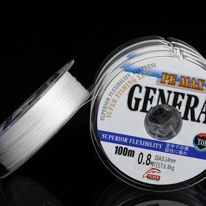 สายเอ็นถัก 8 เส้น รุ่น General ความยาว 100 เมตร ขนาด 0.8 มม. สีขาว คุณภาพสูง ยืดหยุ่นดี เหมาะสำหรับตกปลาทะเลและตกปลาหิน - Product Image 3