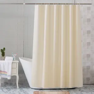 Elegant PEVA Vinyl Shower Curtain Liner with 12 Metal Grommets Mildew Resistant Bath Curtain