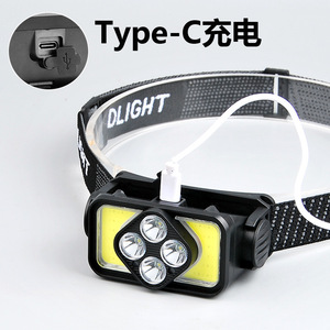 Lampe frontale K351 10W 1200mAh étanche, lumière de patrouille, double source lumineuse, course à pied, pêche - Product Image 3