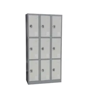 9 Door storage cabinet Metal Locker gym steel wardrobe filing cabinet