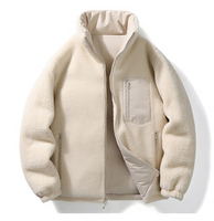 Veste polaire réversible personnalisée imperméable pour homme, manteau chaud, sweat-shirt en sherpa, polaire épais, cardigan pour homme, veste d'hiver, best-seller