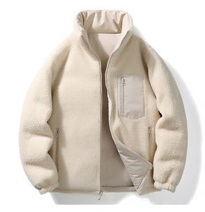 Veste polaire réversible personnalisée imperméable pour homme, manteau chaud, sweat-shirt en sherpa, polaire épais, cardigan pour homme, veste d'hiver, best-seller - Product Image 2