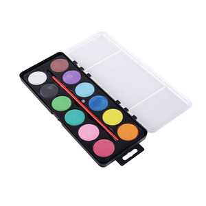 Conjunto de acuarelas no tóxicas para niños y escuela, caja de plástico sólido, <span class=keywords><strong>12</strong></span> colores - Product Image 2