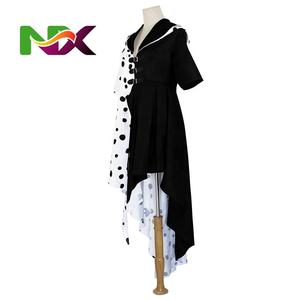 Disfraz <span class=keywords><strong>de</strong></span> <span class=keywords><strong>Cruella</strong></span> <span class=keywords><strong>de</strong></span> <span class=keywords><strong>Vil</strong></span> <span class=keywords><strong>de</strong></span> 101 Dálmatas, Vestido Negro, Cosplay, Película, Halloween, Juego <span class=keywords><strong>de</strong></span> Rol, Fabricación - Product Image 3