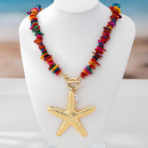 Collar de Moda Kaimei 2026, Collar Bohemio con Estrella Grande, Collar de Piedras Naturales con Cuentas de Oro de 18k para Mujer - Product Image 4