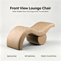 Chaise longue ergonomique incurvée pour salon, forme de vague continue, en similicuir, fauteuil inclinable de spa, lit de beauté pour salon