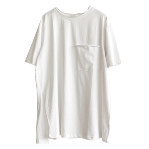<span class=keywords><strong>Camiseta</strong></span> de Verano para <span class=keywords><strong>Mujer</strong></span>, Diseño Nuevo, Venta al <span class=keywords><strong>Por</strong></span> Mayor, Casual, Ecológica, con Bolsillo, 100% Algodón de Calidad, Cuello Redondo, Abertura Lateral, a la Moda - Product Image 3
