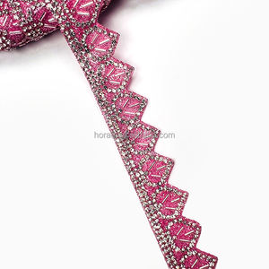 TR031 Grosir Manik-manik Rhinestone Bentuk Tabung, Manik-manik Beras, Hiasan Renda, Sabuk, Hiasan Mantel, Hiasan Topi, Tersedia Pemanas Besi - Product Image 2