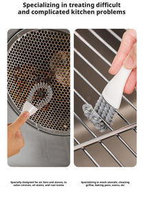 Wholesale Barbecue Cleaning Brush Scraper Multifunctional Net Oven Baking Tray Kitchen Gadget Shaped Hooked - Product Image 2