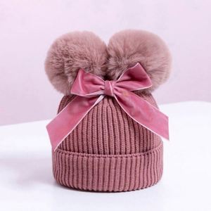 Lovely Children's Plush Knitted <b>Hat</b> with Digital Printing Common Fabric Autumn Winter Warm Baby <b>Hat</b> - Product Image 5