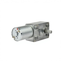 Motor DC Worm Gear Logam Torsi Tinggi 12V/24V Brushed untuk Aplikasi Robot-Torsi 25KG.cm 3-375 RPM Penggunaan Kipas Sepeda Listrik