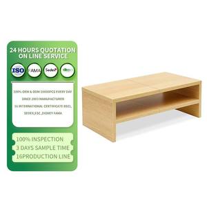 2 Ebenen Desktop Monitor Stand <span class=keywords><strong>Riser</strong></span> 20 Zoll Druckerst änder Lagerung Kleine <span class=keywords><strong>TV</strong></span> <span class=keywords><strong>Riser</strong></span> Laptop Holz Schreibtisch Organizer Regal Bücherregal - Product Image 1