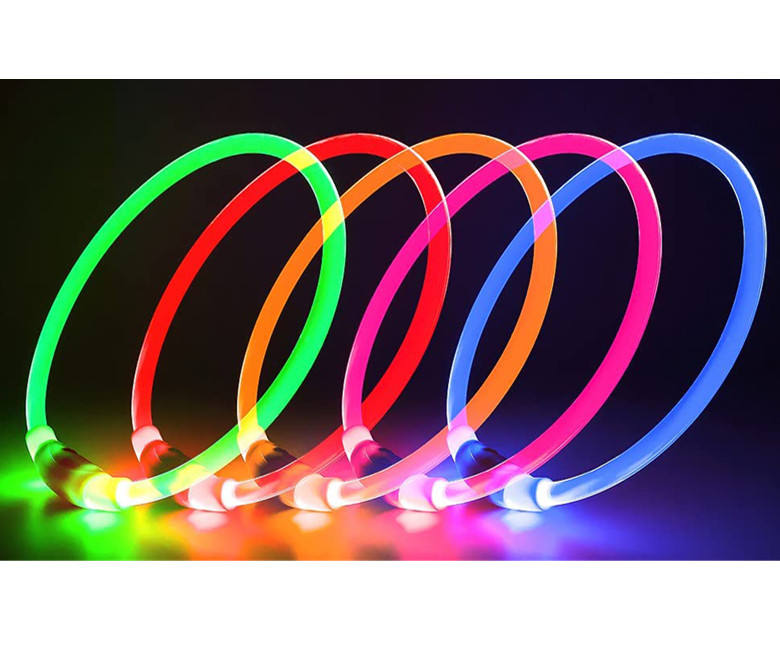USB Rechargeable Safety LED Dog Collar with Flash - Image 3