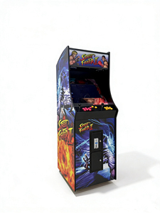 Machine d'arcade de combat Street Fighter II pour deux joueurs, à monnayeur, version anglaise, garantie 1 an - Product Image 1