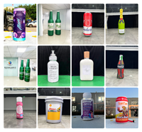 Modèle de bouteille hermétique extérieure de 2m bouteille de parfum gonflable de marque personnalisée bouteille de réplique gonflable publicitaire