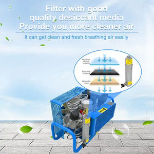 TUDIVING Arrêt automatique haute performance 100LPM 4 cylindres 300bar 4500psi compresseurs d'air haute capacité pour bouteilles <span class=keywords><strong>de</strong></span> gaz <span class=keywords><strong>de</strong></span> <span class=keywords><strong>plongée</strong></span> sous-marine - Product Image 5