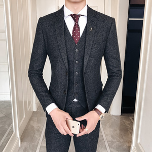 10% de descuento (chaqueta + pantalón + chaleco) empresas mayoristas chinas blazer hombres traje de 3 piezas hombres una hebilla Casual hombres formas Suite - Product Image 3