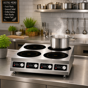 High Power 3500W x 4 Head Induction Hob Tabletop Smart Digital Control Panel Induction Stove Industrial Cooking Range 220V - Product Image 1