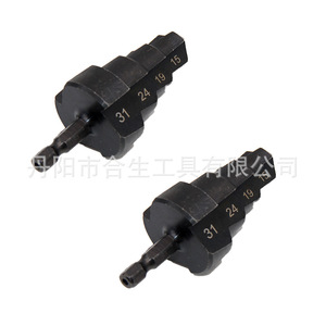 ดอกสว่านเจาะรูสามเหลี่ยมสีดำ หัวหกเหลี่ยม ขนาด 15 19 24 31 มม. สำหรับงานท่อประปา - Product Image 5