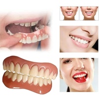 Appareil dentaire en silicone réaliste Smile, multi-usages, accessoire de photographie, dents décoratives, bandelettes blanchissantes