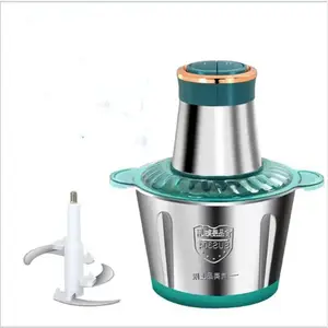 Blender Fufu 6L kecepatan ganda, mesin pemotong daging listrik 300 W kaca 2 L, kecepatan ganda