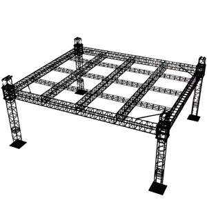 Estructura de Aluminio Pintada en Negro de 8*6*6m con Techo Plano y Alta Capacidad de Carga para Conciertos Musicales - Product Image 1