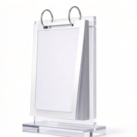 Présentoir de table en acrylique écologique transparent pour cartes, menus et signalétique, plat, 3 mm, poli, format A4, pour restaurants et magasins
