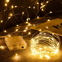 Guirlande lumineuse avec fil de cuivre à piles chambre jardin décoratif vacances noël 100 guirlande Led guirlande lumineuse