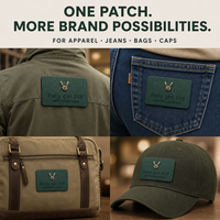 Écussons en cuir personnalisés avec logo, étiquettes de vêtements gaufrées pour les marques de mode, les chapeaux, les sacs et les vestes